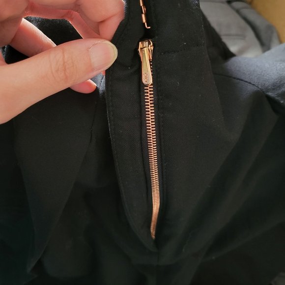 Kit and Ace Black Pleated Cropped Relaxed Fit Trouser Slacks Dress Pants Size 6 - Picture 6 of 13